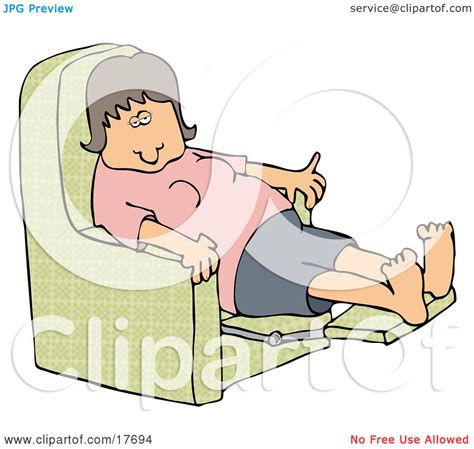 Clipart Illustration Of A Tired Caucasian Woman In A Pink