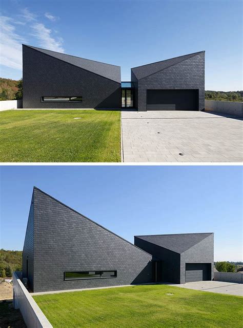 14 Examples Of Modern Houses With Black Exteriors Roof Architecture