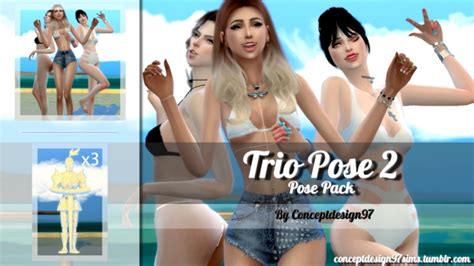 Trio Pose Pack 2 At Conceptdesign97 Sims 4 Updates