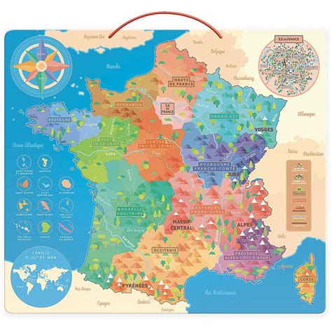 Carte De France éducative Magnétique Nature And Découvertes
