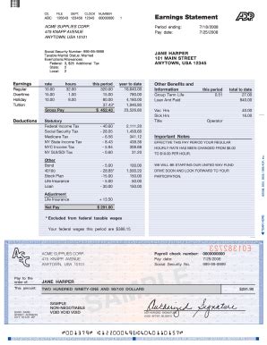 The pay stub generator creates a pay stub in four easy steps. Adp Pay Stub Template - Fill Online, Printable, Fillable ...