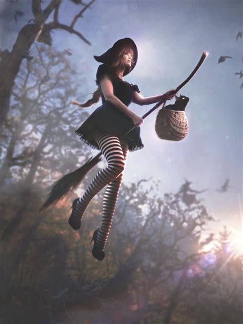 Witch Flying On Broomstick By Ultracosplay Witch Pictures Witch Fantasy Witch
