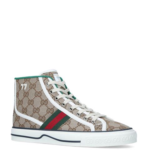 Gucci Canvas Tennis 1977 High Top Sneaker In Beige Natural Save 21