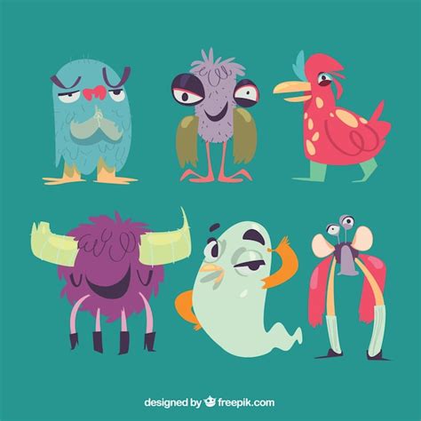 Free Vector Various Monster Character Designs