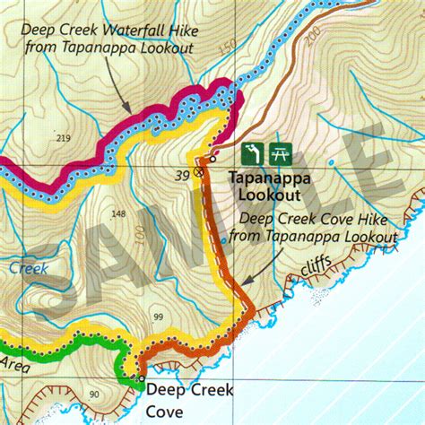 Deep Creek Conservation Park Bushwalking Map Topographic The