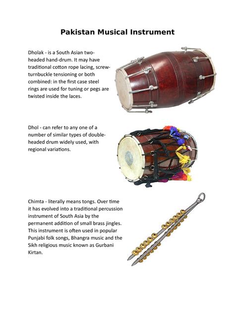 Pakistan Jay Pakistan Musical Instrument Dholak Is A South Asian