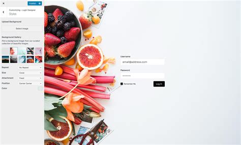 Change wordpress theme header colors. Custom Login Page Customizer - Login Designer - WordPress ...