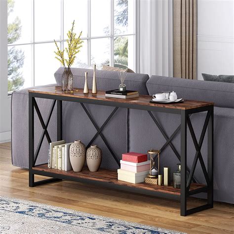Buy Tribesigns 709 Inch Console Table Industrial Extra Long Sofa