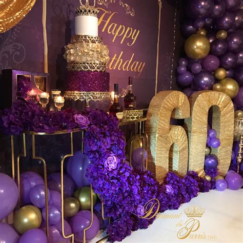 amethyst 60th birthday by diamant du parris inc 60th birthday decorations 50th birthday