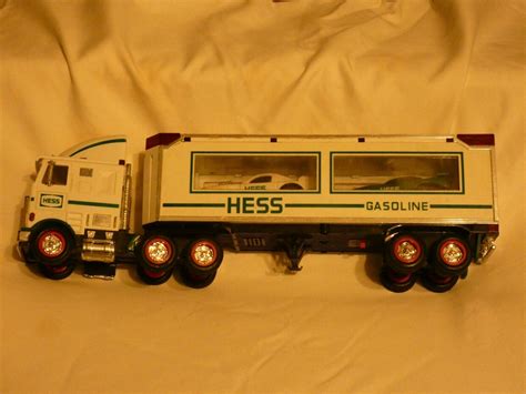1997 Hess Truck With 2 Race Cars Exc Condition No Box 11 Ebay