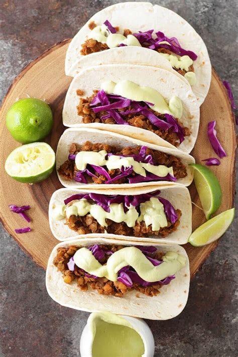 Easy Vegan Lentil Tacos Karissas Vegan Kitchen Recipe Vegan Dinners Lentil Tacos Vegan