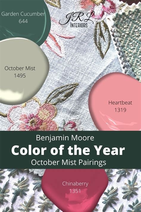 Paint Pairings For Benjamin Moore Color Of The Year 2022 October Mist