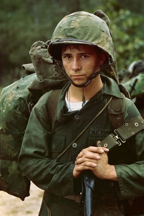 A Young Private Waits On The Beach During The Marine Landing At Da Nang