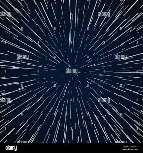 Warp Stars Zoom Blue Galaxy War Vector Abstract Background Space And