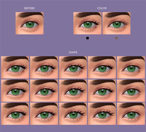 Sims 4 CC Maxis Match Eyes