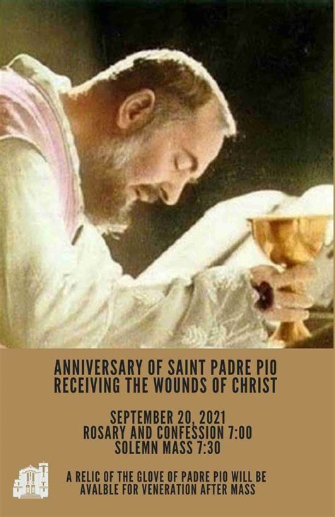 Solemn Mass Of The Anniversary Of Padre Pio Receiving Wounds Of Christ