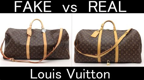 In some instances, an expert can count the number of stitches in certain places to tell whether a piece is real or notfinally, on the traditional monogram bags, the thread color is a specific color. FAKE vs REAL. Louis Vuitton Monogram Keepall bandouliere ...