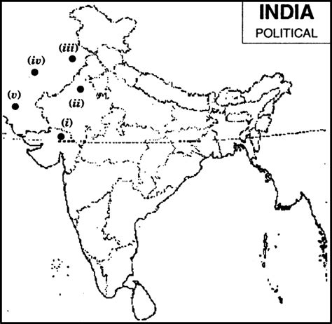 1 physical map of the subcontinent 5. On the given political outline map of India mark and label ...