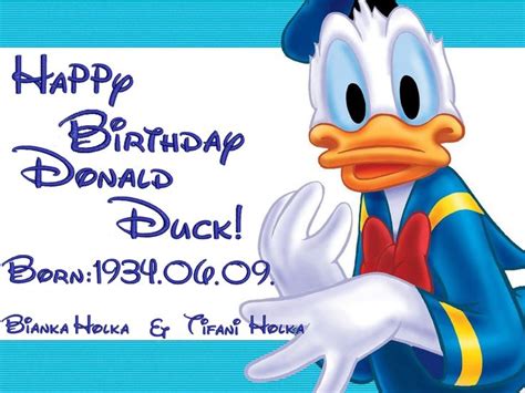 Happy Birthday Donald Donald Donald Duck Happy Birthday