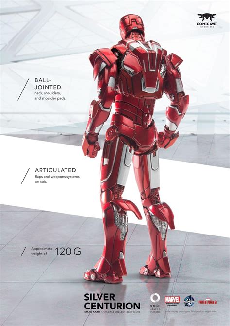 Comicave Studios Scale Iron Man Mark XXXIII Silver Centurion Collectible Figure Toys
