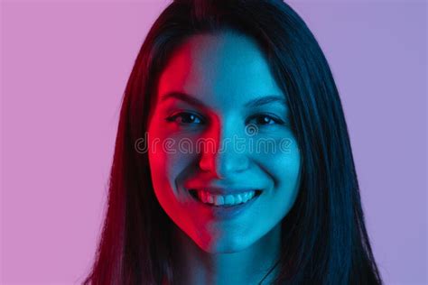 Close Up Portrait Of Young Beautiful Caucasian Girl Posing Isolated