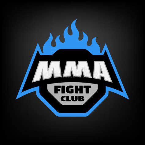 Night Fight Mixed Martial Arts Sport Logo Stock Vector