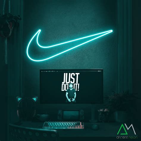 Nike Logo Neon Sign Swoosh Neon Sign Nike Air Wall Decor Etsy
