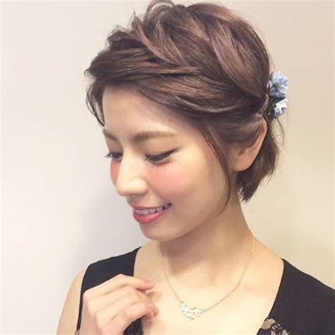 結婚式にぴったりな髪型!ショートヘアをアレンジして結婚式 ...