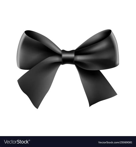 Decorative Black Ribbon Bow Royalty Free Vector Image