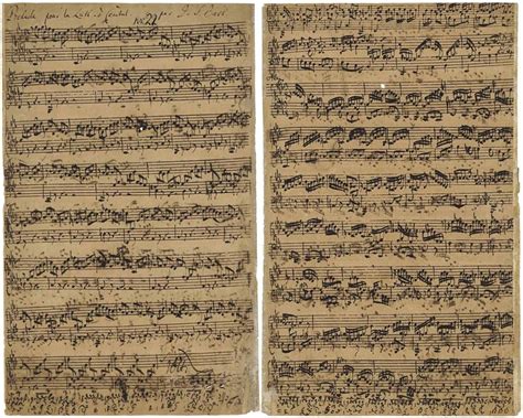 Bach Johann Sebastian 1685 1750 Autograph Music Manuscript Titled