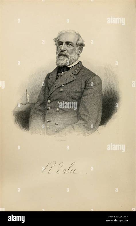 Portrait Of General Robert E Lee From The Book The Great Civil War A