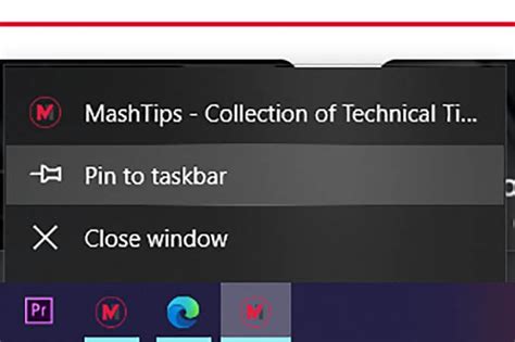 How To Pin Your Favorite Website To Taskbar In Windows 10 Mashtips