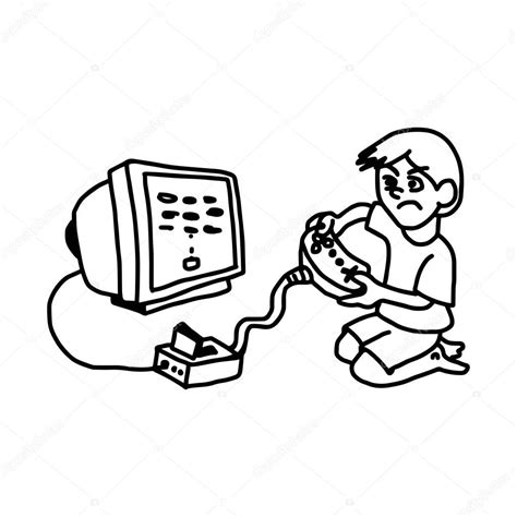 Un estudio muestra que los videojuegos pueden afectar la concentración : Dibujos: un niño jugando videojuegos | niño jugando ...