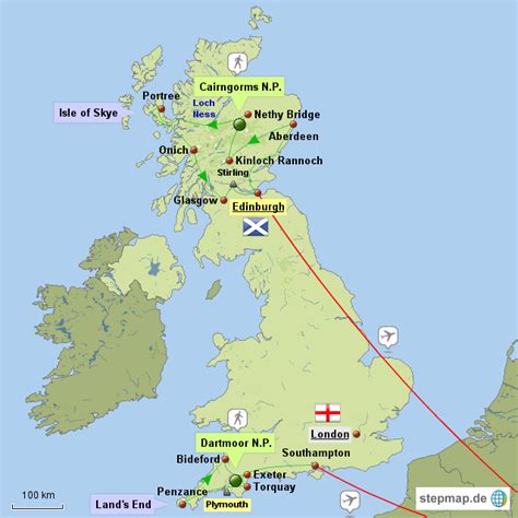 Tartan army defy sadiq khan, the police and the rain. StepMap - Schottland-England - Landkarte für Großbritannien