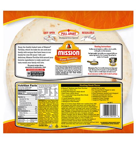 Soft Taco Restaurant Style Flour Tortillas Mission Foods