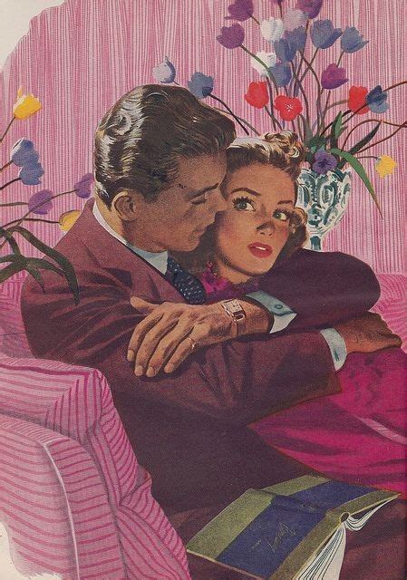 Should We Be Doing This Vintage 1940s Illustration Romance Art