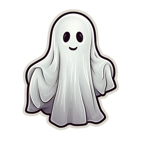 Cute Ghost Sticker On Transparent Background Ghost Clipart Cute
