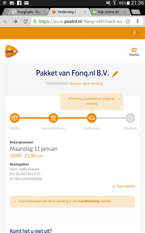 We will return full status of your parcel. Track en trace service is een systeem of site waarop jij ...