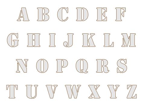 Alphabet Stencil Letters Template Free Pdf Printables Printablee