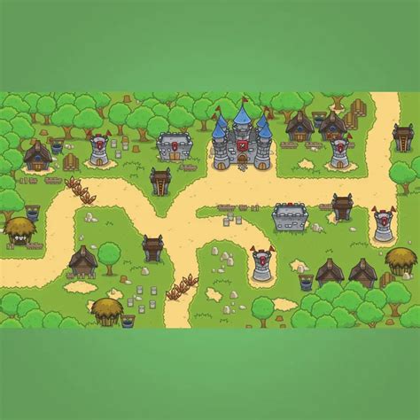 Top Down Forest Game Tileset 2d Top Down Game Tileset