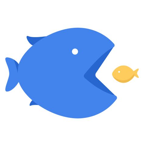 Business Work Fish Eat Big Fish Eats Small Fish Stronger Icon