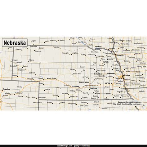 Scalablemaps Vector Maps Of Nebraska