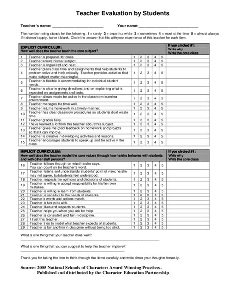 Teacher Evaluation Form Fillable Printable Pdf Forms Handypdf Images