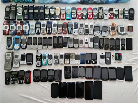 My collection of vintage mobile phones, ongoing since 2006!