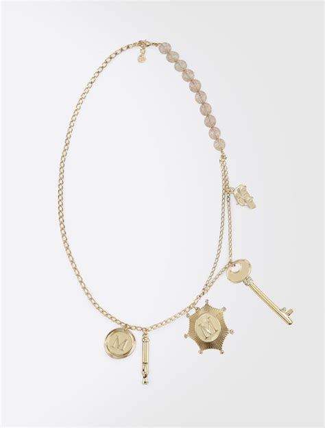 Max Mara Anzio Gold Charm Necklace Gold Jewelry