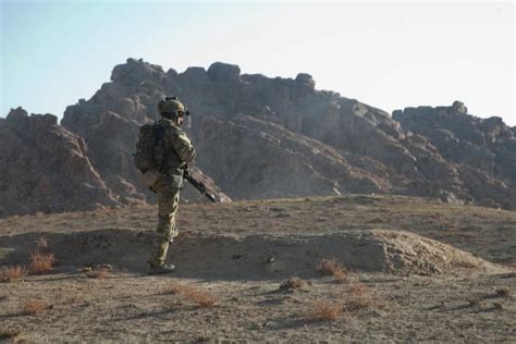 A Ranger From 3rd Battalion 75th Ranger Regiment On Patrol Against