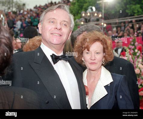 Actor Anthony Hopkins Poses With His Wife Jennifer Lynton At The