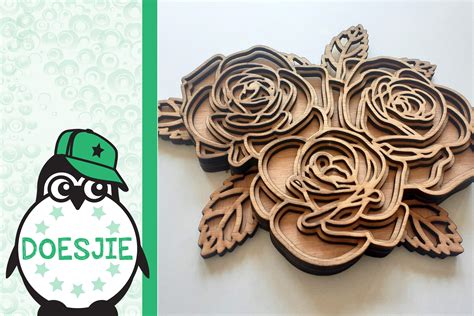 Download 3d svg Multi layer mandala rose flower layered (703507 ...