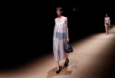 Milan Fashion Week Prada Plays With Contrasts In New Collection