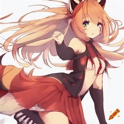 Appropriate Anime Fox Girl Playing In The Mud Realistic Anime Cute On Craiyon